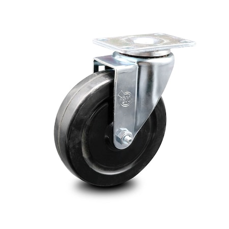 Service Caster 5 Inch Hard Rubber Wheel Swivel Top Plate Caster SCC-20S514-HRS-TP2